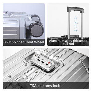 High Quality Designer Aluminium Reisekoffer Koper Koffer Checked Trolley Set Suitcases <strong>Luggage</strong> Full Aluminum Travel <strong>Luggage</strong> - Product Image 3
