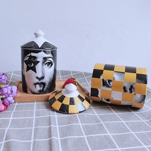 Bougeoir vide en céramique, diffuseur d'aromathérapie, divers motifs d'impression, <span class=keywords><strong>de</strong></span> grande qualité, 20 unités - Product Image 1