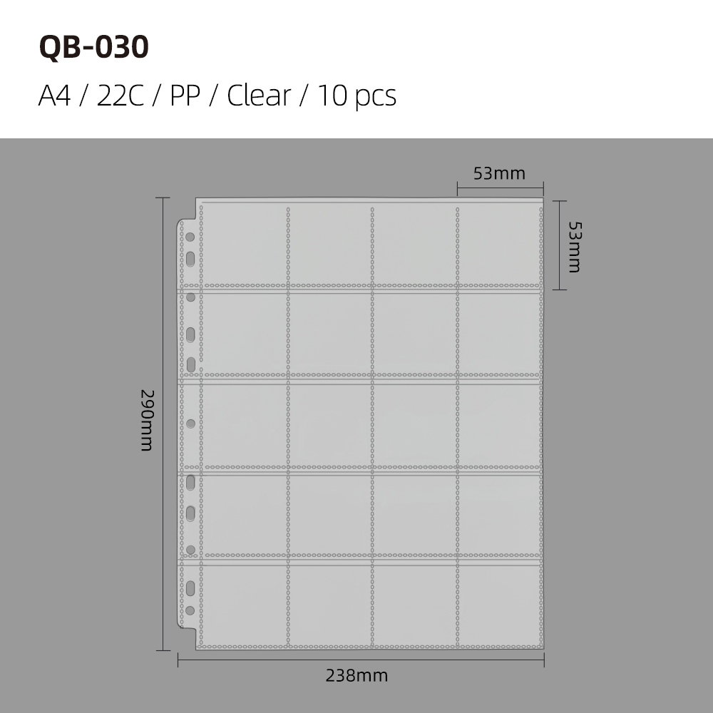 A4 - 20 pockets  - 10 sheets / pack