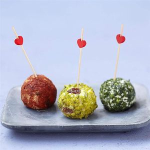 Stuzzicadenti a Forma <span class=keywords><strong>di</strong></span> Cuore Rosso in Bambù per Cocktail, Matrimoni, San Valentino, Dessert, Salumi e Bevande - Product Image 4