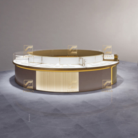 Vitrine de bijoux ronde personnalisée pour vitrine de magasin fabriquée pour salle d'exposition et vente en magasin