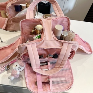 Huyo Portable Waterproof Nylon Toiletry <b>Bag</b> with Multi-Compartment and <b>Zipper</b> Eco-Friendly Reusable Bathroom <b>Storage</b> - Product Image 1