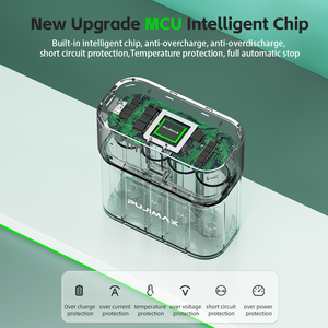 Pujimax Sạc nhanh pin sạc thiết lập 1.5V <span class=keywords><strong>AA</strong></span> có thể sạc lại pin li-ion pin <span class=keywords><strong>lithium</strong></span> di động với bộ sạc cho đồng hồ báo thức - Product Image 4