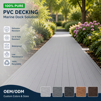 Panneau de terrasse en PVC solide, ignifuge, antidérapant, imperméable, écologique, installation par emboîtement, moderne, pour extérieur, parc