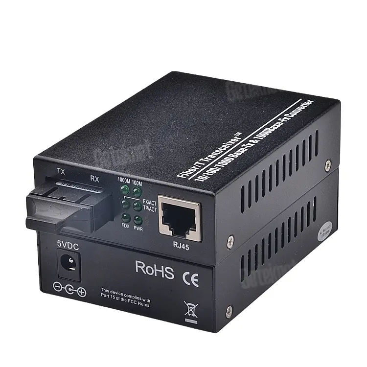 2 4 Poort 10 100 1000 Sc Ethernet Dual Fiber Optic Media Converter Prijs, 100M 1000M Glasvezel Naar RJ45 Media Converters