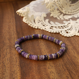 Natural Stone Abacus Bead Bracelet Titanium Steel Unisex Fashion Jewelry Multiple Colors Geometric Design Custom Beaded - Product Image 2