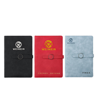 Carnet Personnalisé A6 avec Logo Créatif, Bloc-Notes A5 Professionnel à Boucle avec Porte-Stylo