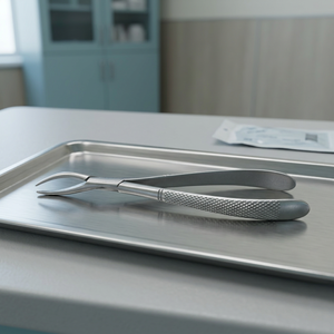 BK Industries Manual Extract Forceps Serrated Stainless Steel <b>Dental</b> Plier Forceps CE Certified <b>Dental</b> Surgery <b>Equipment</b> - Product Image 2
