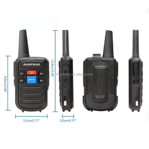 Vente en gros de talkies-walkies portables miniatures BF-C50, radio analogique UHF bidirectionnelle, 3W, 16 canaux, portée de 0 à 5 km, charge de type C - Product Image 5