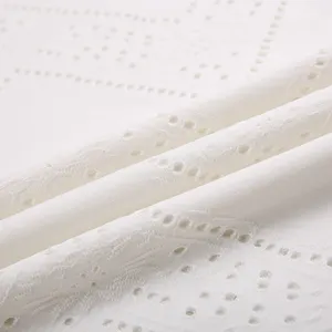 Tela brocada de poliéster, tejido jacquard de China, color blanco