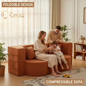 Sofá Cama Modular Seccional Moderno y Compresible, Relleno de Esponja, Ahorro de Espacio, Empacado al Vacío, para Sala de Estar, Apartamento, Hotel, Villa - Product Image 1