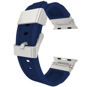 Bracelet de montre en silicone le plus vendu pour Apple Watch S10 11 46mm Ultra 49mm SE 44mm, bracelet de montre sport avec boucle en acier inoxydable - Product Image 4