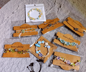 Vòng tay làm từ đá thô tự nhiên, dây thừng tết, trang trí đá quý, quà tặng dự tiệc - Product Image 6