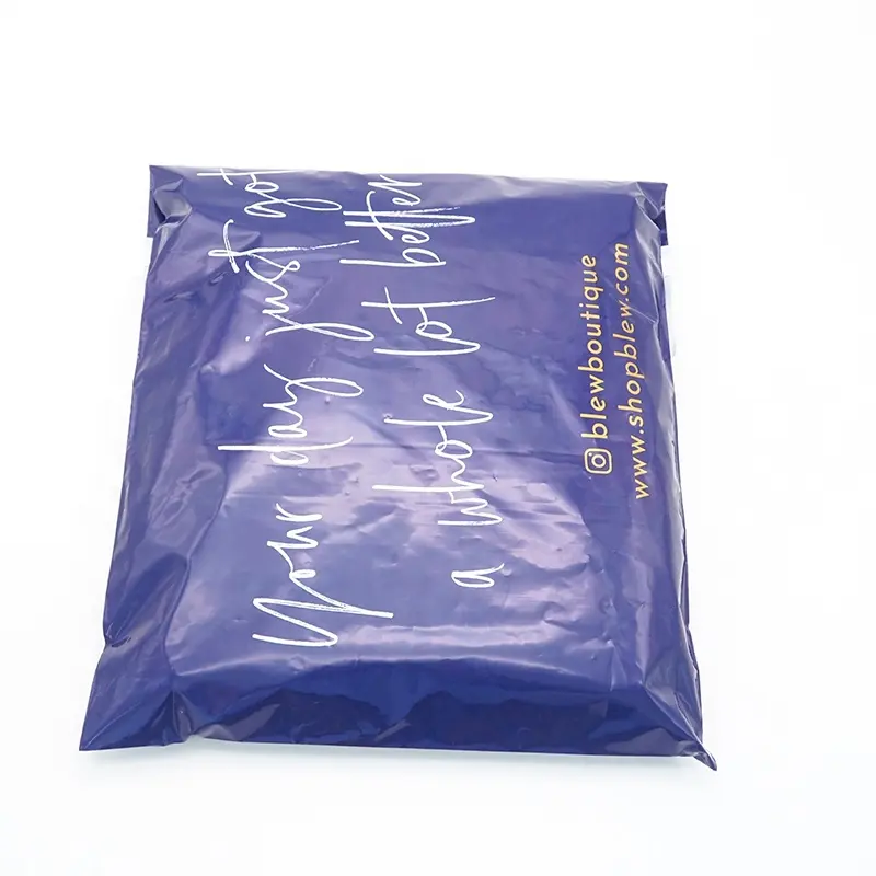 कस्टम स्वयं-सील प्लास्टिक रसद पैकेजिंग मेलिंग शिपिंग कूरियर बैग नीले LDPE प्लास्टिक एक्सप्रेस लिफाफा बैग