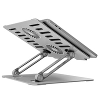 NBJOHNSON Nouveau support d'ordinateur portable réglable avec base rotative à 360°, rehausseur ergonomique pliable et portable en acier au carbone, modèle exclusif