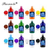 Panwenbo özel 16.9oz 500ml yüksek kapsama kapasitesi sanatçı boyama Pigment toksik olmayan profesyonel akrilik boya çocuk yetişkin için