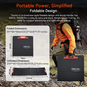 Oscal PM200 Proソーラーパネル200W屋外キャンプ用ソーラーパネルEU米国倉庫送料無料全オスカー発電所 - Product Image 6
