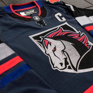 Maillots de hockey sur glace européens personnalisés BETHERIVAL, sublimation amusante, OEM - 100% polyester, séchage rapide - Product Image 5