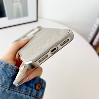 Casing Ponsel Anti Selip Sederhana untuk iPhone 17 Air 16 15 14 13 Pro Max 12 11 Desain Pelapis Elektro Mewah