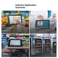 Écran tactile capacitif tout-en-un de contrôle industriel de 7 à 27 pouces, Android embarqué, affichage de cuisine, série noire pour entreprises