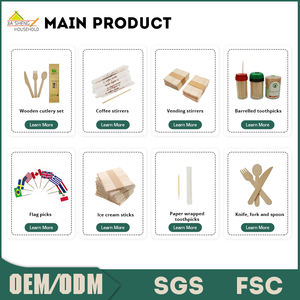 Vente en gros Emballage personnalisé de cônes en bois jetables écologiques biodégradables de qualité alimentaire pour la fabrication de crème glacée au restaurant buffet - Product Image 3