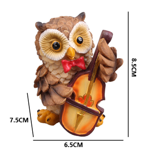 Tùy Chỉnh Nhựa Thủ Công Trang Chủ Bảng Trang Trí Cú Trang Trí Vẽ Tay <span class=keywords><strong>3D</strong></span> Owl Ban Nhạc Điêu Khắc - Product Image 6