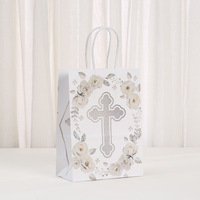 Sac fourre-tout de communion en gros en papier kraft blanc pour vêtements, bougies, cadeaux, emballage artisanal et boutiques de centres commerciaux
