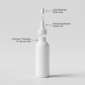 Botellas de 100 ml con cuello 24/410, cilíndricas, de HDPE, aptas para uso alimentario, ecológicas, reciclables, para lavado de oídos de mascotas, gotas repelentes de insectos, de precisión. - Product Image 3