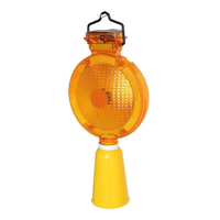 Cône de signalisation routière à LED solaire en plastique avec protection IP65 et LED rouges/jaunes pour cône de sécurité