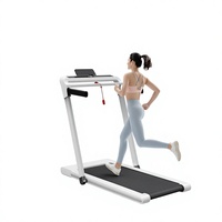 Tapis de marche électrique pour usage domestique, écran LED intelligent, moteur 1,5 CV, design pliable, compatible casque ABS, compatible application, petite taille, 1-16 km/h