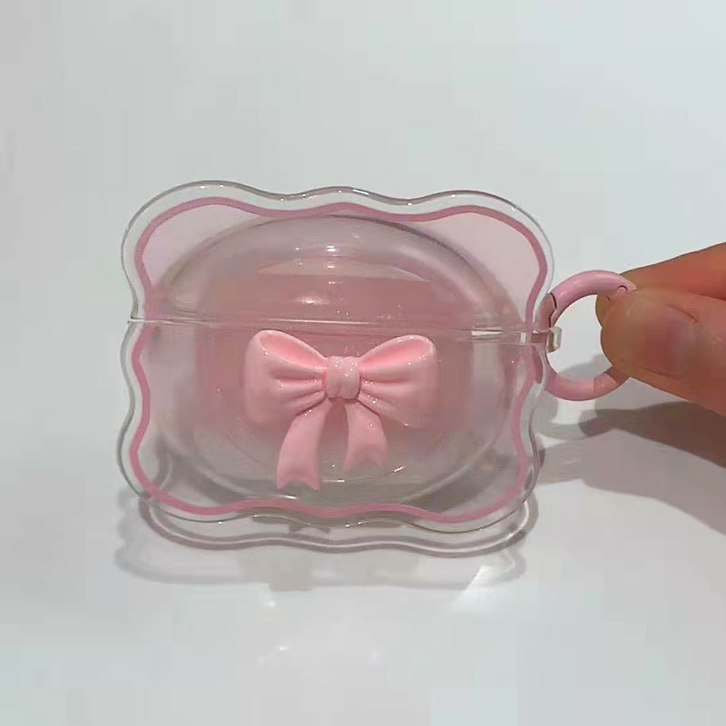 Rose-pour Airpod 1/2 Case Avec porte-clés