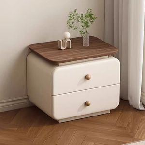 Miniature Butter Colored Nightstand Wood Top Storage Bedroom Furniture Assembled - Product Image 5