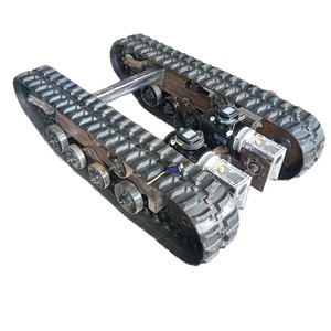 Piezas de tanque RC, mini chasis eléctrico con orugas de goma y motor de CC para vehículos de control remoto - Product Image 5