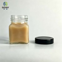 Pot en verre carré miniature personnalisé de 170 ml, récipient transparent vide pour chutney, commande en gros pour marques