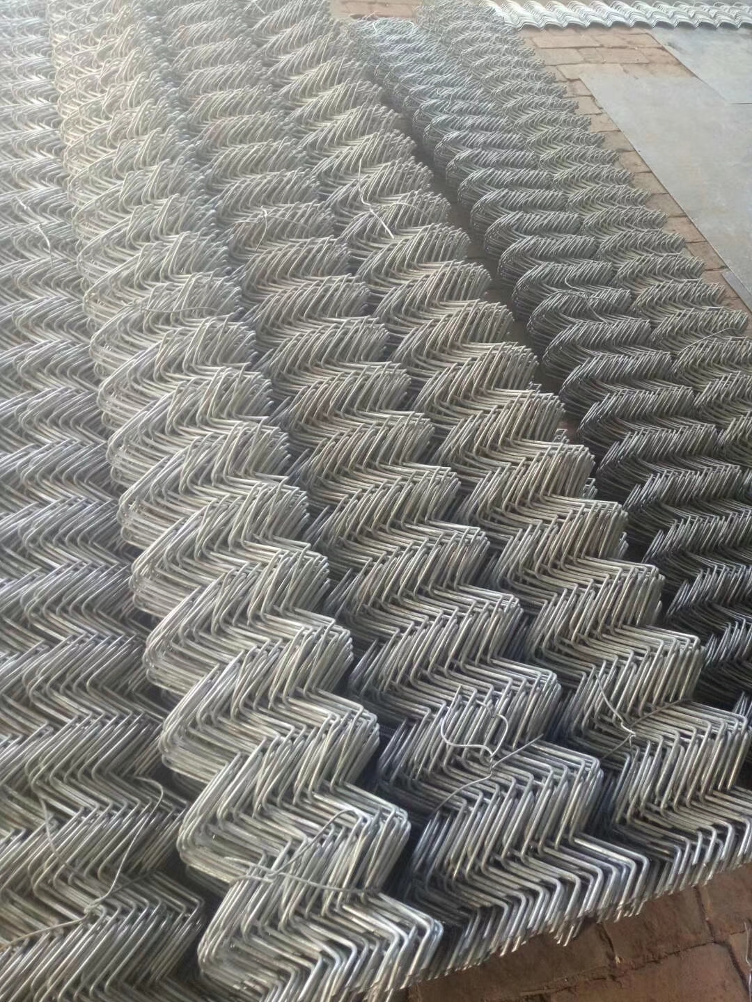 Decorative Protection Metal Chain Link Fence Easily Assembled