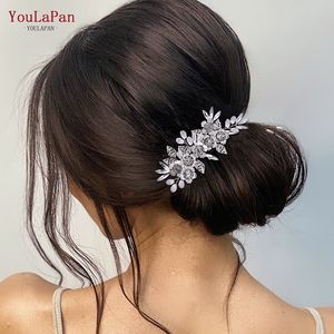 YouLaPan Accessori per <span class=keywords><strong>Acconciature</strong></span> Semplici ed <span class=keywords><strong>Eleganti</strong></span> per Donne, Fermaglio a Pettine per Abiti da <span class=keywords><strong>Sposa</strong></span> e Vestiti Nuziali HP303 - Product Image 1