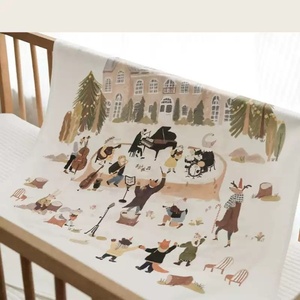 Tapis à langer portable pliable en coton biologique pour nouveau-né, matelas imperméable pour bébé, tapis de jeu - Product Image 3