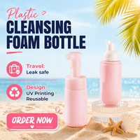 Bouteilles rondes en plastique personnalisées de 120 ml avec pompe à lotion, flacons pulvérisateurs à fine brume vides pour shampoing, gel douche, emballages de soins de la peau