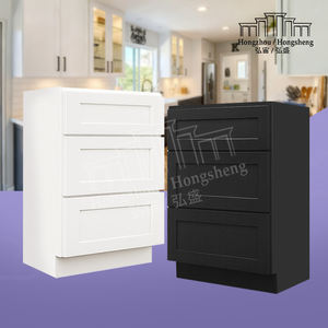 Selección Premium, modelo estándar de la coctelera, gabinete de base de 3 cajones, gabinetes de cocina modernos RTA para remodelación del hogar - Product Image 1