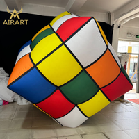 Game Party Store Business Promotion Event Gonflable Magic Cube Model Balloon Decoration