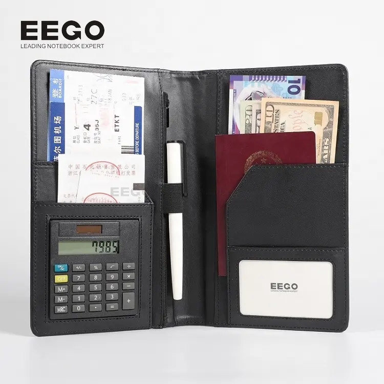 Restaurant Supplies Cheap Black PU leather Card Menu Board Hotel Guest Server Book Bill Folder Writing Note Pad Holder