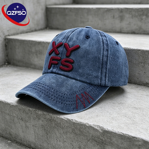 Casquette de baseball QZFSO personnalisée en daim, 6 panneaux structurés, broderie 3D, 100% coton, pour hommes, utilisable en toutes saisons - Product Image 1