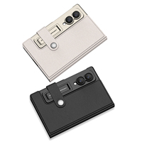 Casing ponsel dengan tempat kartu nama, cocok untuk Samsung Z Fold 8, casing ponsel model dompet, anti jatuh, pelindung magnetik, lengkap.