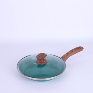 Oem Die gang không dính chậu và chảo với gỗ nhìn xử lý <span class=keywords><strong>Cookware</strong></span> sets nướng PAN - Product Image 4