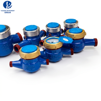 High-quality Water Meter Featuring a Copper Cover and Copper Nut Is a Rotary Threaded Mechanical Cold Water Meter