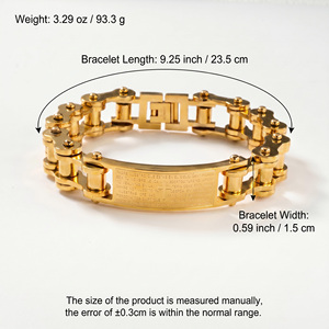 femme acier inoxydable women's stainless steel <b>engraved</b> scripture rivet bulk factory gift minimalist bracelets - Product Image 5