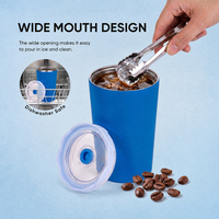 Tumbler Stainless Steel Dinding Ganda 14oz Dengan Tutup Motif Bunga Sedotan Bebas BPA Mug Kopi Vakum Terisolasi Logo Kustom Cangkir Air Perjalanan