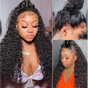 Parrucca 5x5 in Capelli Umani Brasiliani con Pizzo Trasparente, Pronta per la Spedizione, Colore Naturale per Donne di Colore, Parrucche Senza Colla - Product Image 2