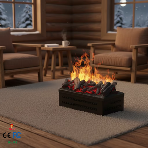 Caminetto Elettrico Moderno 3D a Vapore Acqueo, Design Lineare, Inserto Atomizzante con LED Integrati - Product Image 1