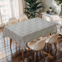 Nappe rectangulaire moderne géométrique RNPT, couverture de table en PVC pour cuisine et salle à manger
